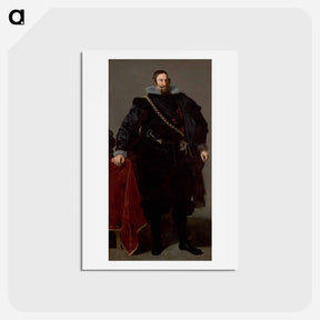 アートポストカード-Portrait of the Count Duke of Olivares - ディエゴ ベラスケス Postcard.