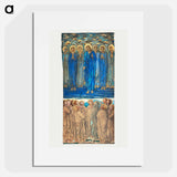 Ascension of Christ (Acts I, 1–9): Study for stained-glass window - エドワード バーン ジョーンズ Poster.