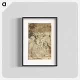 Female Saint Beholding Vision of Christ Child and Saint Joseph - エル グレコ Poster.