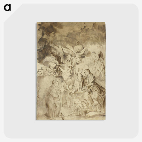Female Saint Beholding Vision of Christ Child and Saint Joseph - エル グレコ Postcard.
