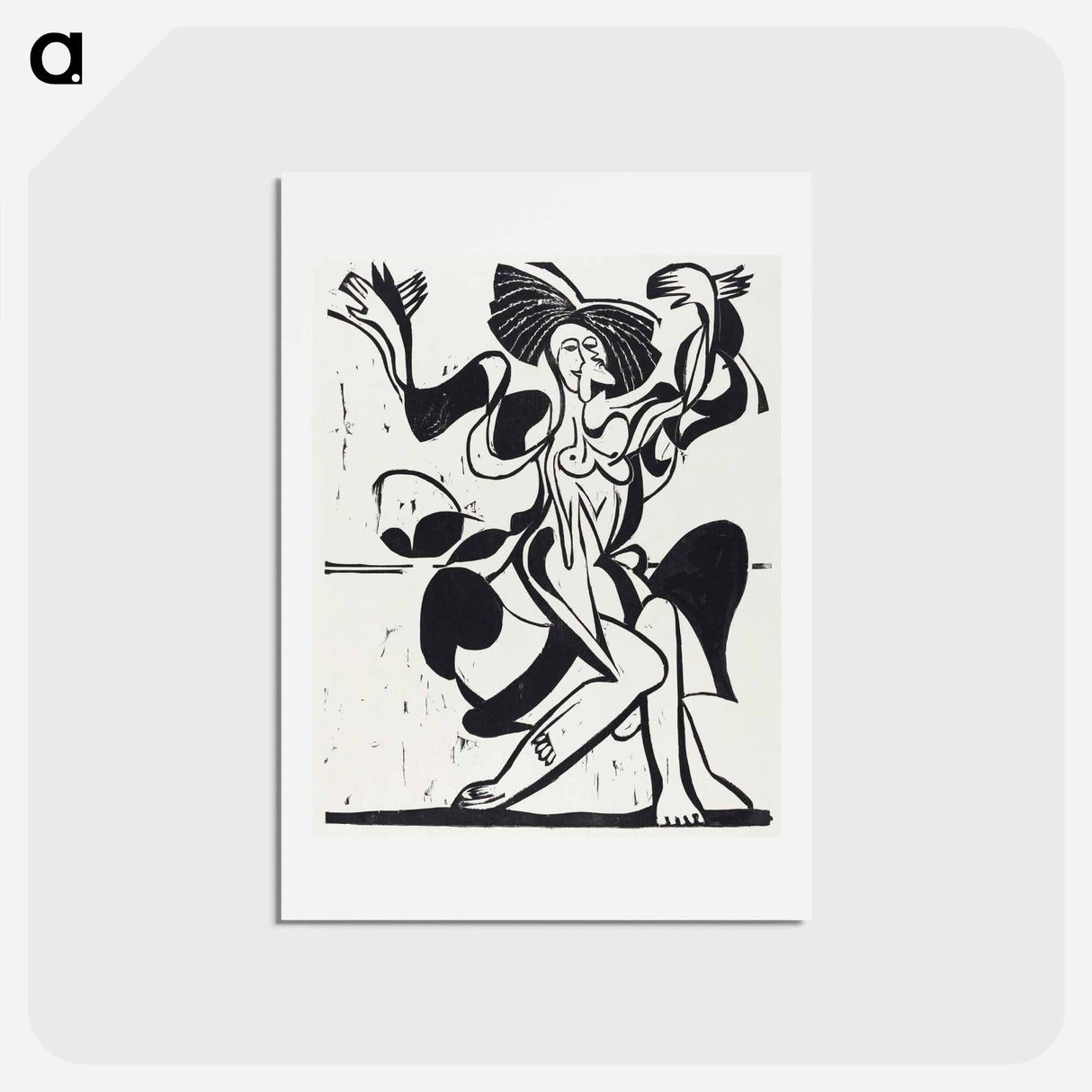 アートポストカード-Mary Wigman's Dance - エルンスト ルートヴィヒ キルヒナー Postcard.