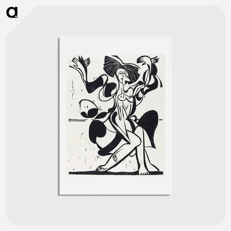 アートポストカード-Mary Wigman's Dance - エルンスト ルートヴィヒ キルヒナー Postcard.
