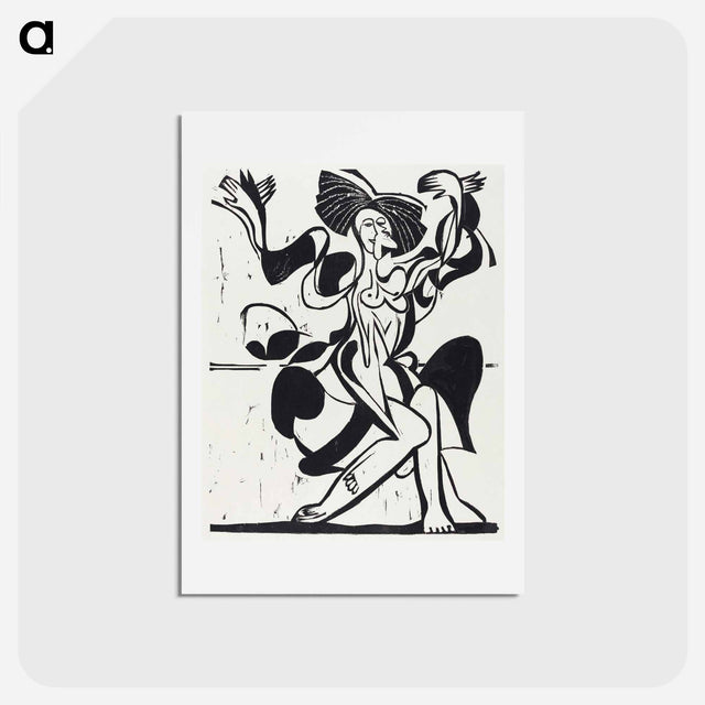 アートポストカード-Mary Wigman's Dance - エルンスト ルートヴィヒ キルヒナー Postcard.
