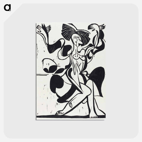 アートポストカード-Mary Wigman's Dance - エルンスト ルートヴィヒ キルヒナー Postcard.