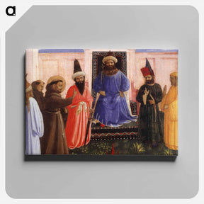 アートパネル-The Trial by Fire of St. Francis before the Sultan - フラ アンジェリコ Canvas.