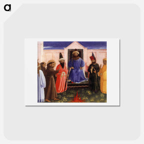 アートポストカード-The Trial by Fire of St. Francis before the Sultan - フラ アンジェリコ Postcard.