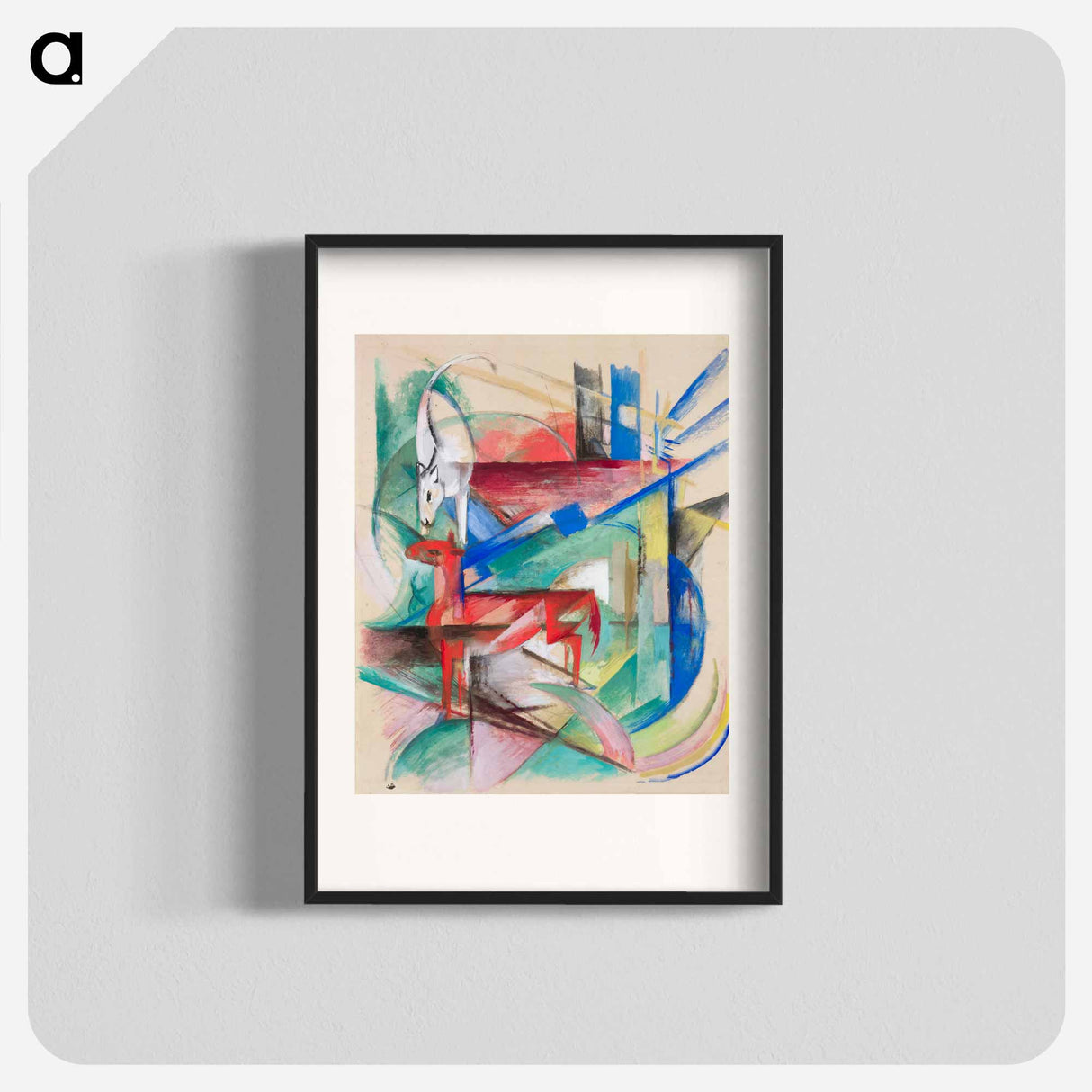 Landscape with Animals - フランツ マルク Poster.