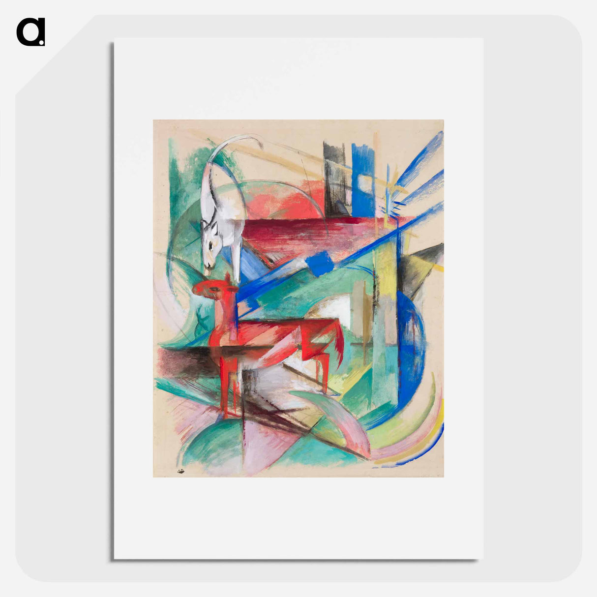 Landscape with Animals - フランツ マルク Poster.
