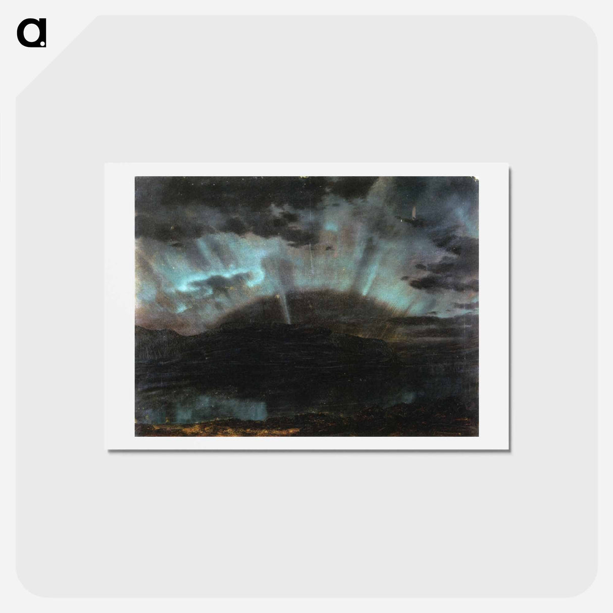 アートポストカード-Aurora Borealis, Mt Desert Island, from Bar Harbor, Maine - フレデリック エドウィン チャーチ Postcard.