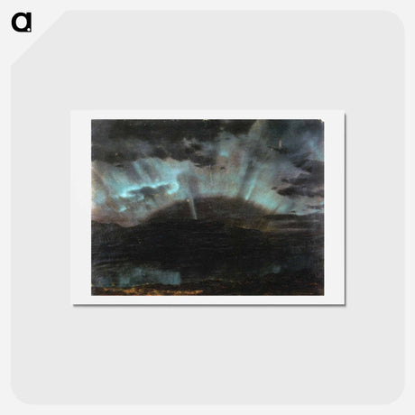 アートポストカード-Aurora Borealis, Mt Desert Island, from Bar Harbor, Maine - フレデリック エドウィン チャーチ Postcard.