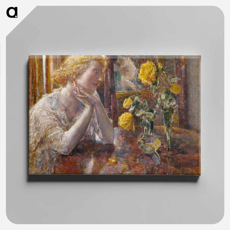 アートパネル-Maréchal Niel Roses - フレデリック チャイルド ハッサム Canvas.