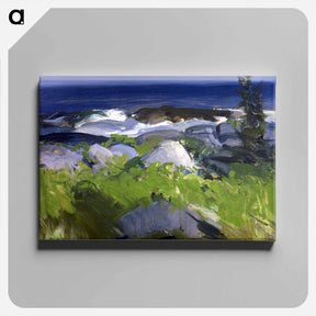 アートパネル-Vine Clad Shore, Monhegan Island - ジョージ ベローズ Canvas.