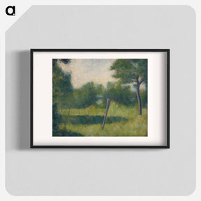 アートポスター-Paysage au piquet - ジョルジュ スーラ Poster.