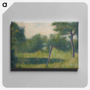 アートパネル-Paysage au piquet - ジョルジュ スーラ Canvas.
