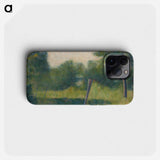 Paysage au piquet - ジョルジュ スーラ Phone Case.