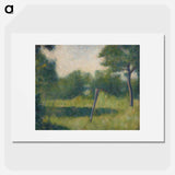 Paysage au piquet - Georges Seurat Poster.