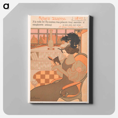 アートパネル-Nieuwjaarswens van Octave Uzanne voor het jaar 1897 - ジョルジュ ド フィール Canvas.