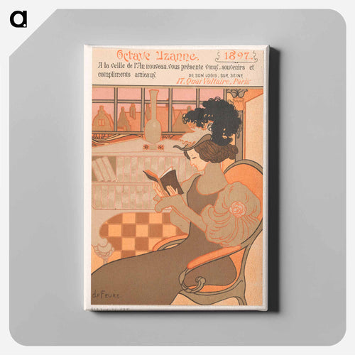 Nieuwjaarswens van Octave Uzanne voor het jaar 1897 - Georges de Feuillet Canvas.