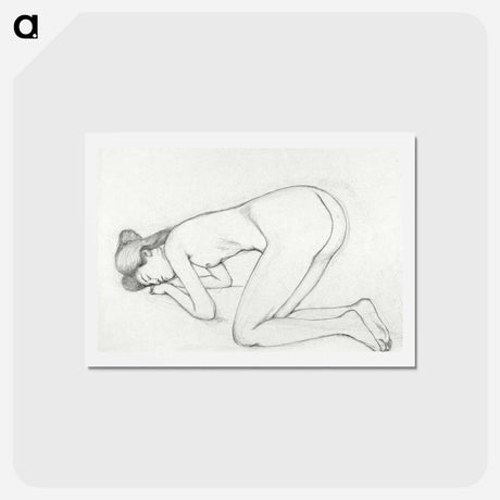 アートポストカード-Studies of Crouching Nude
 - 橋口 五葉 Postcard.