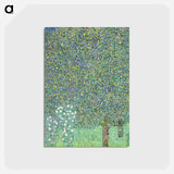 アートポストカード-Rosebushes under the Trees - グスタフ クリムト Postcard.