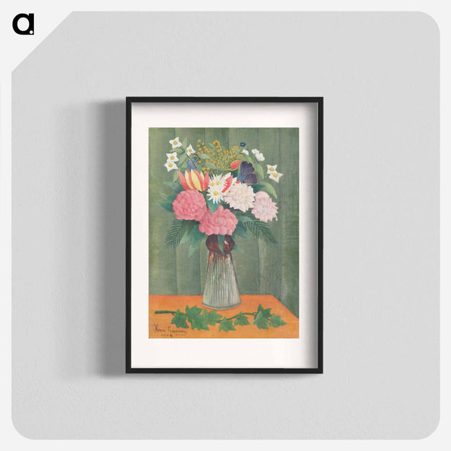アートポスター-Flowers in a Vase - アンリ ルソー Poster.