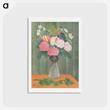 アートポストカード-Flowers in a Vase - アンリ ルソー Postcard.