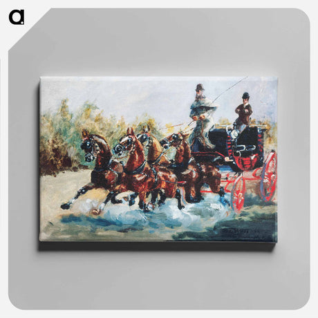 アートパネル-Promenade des Anglais - アンリ ド トゥールーズ ロートレック Canvas.