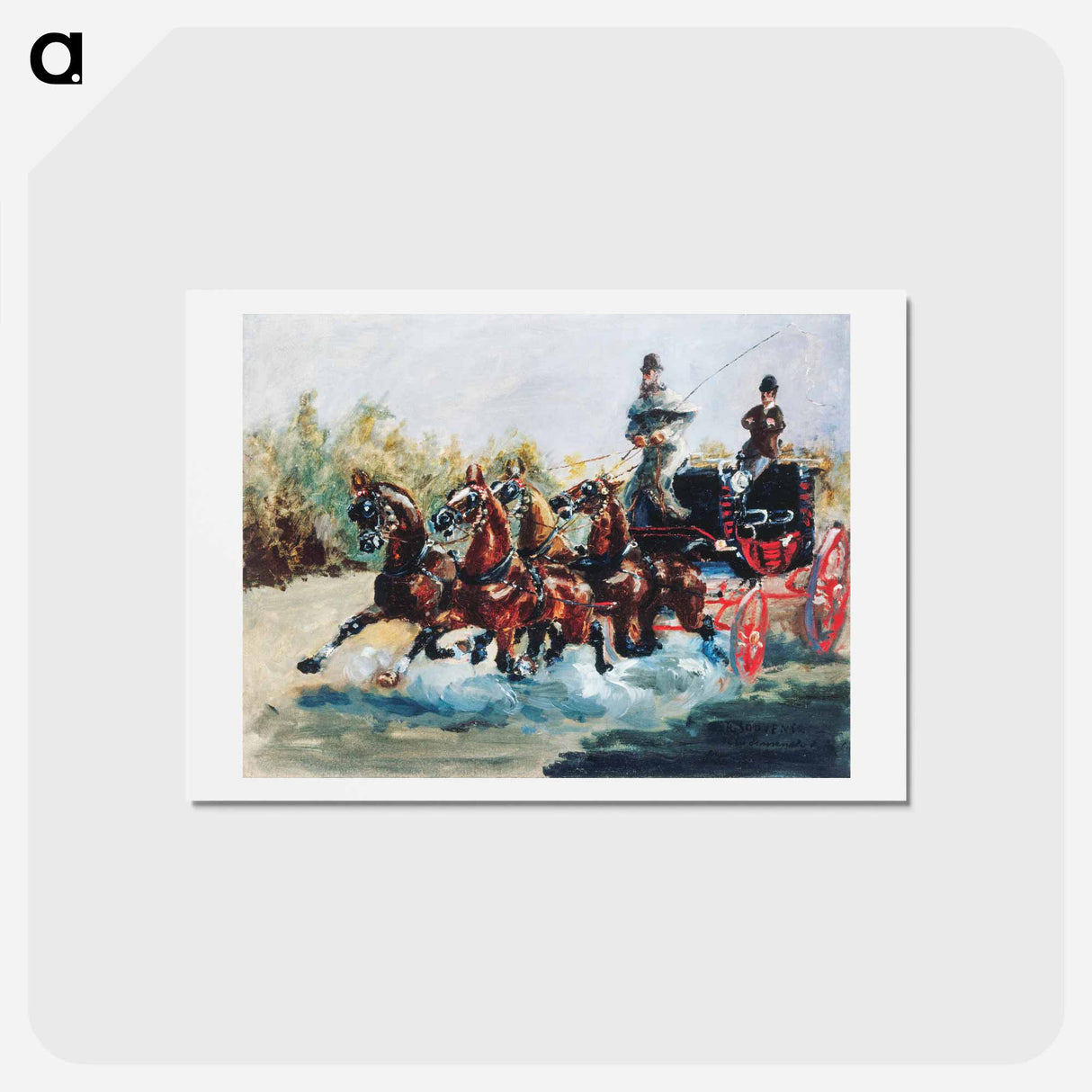 アートポストカード-Promenade des Anglais - アンリ ド トゥールーズ ロートレック Postcard.
