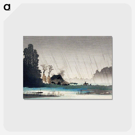 アートポストカード-Rain at Igusa - 高橋 宏明 Postcard.