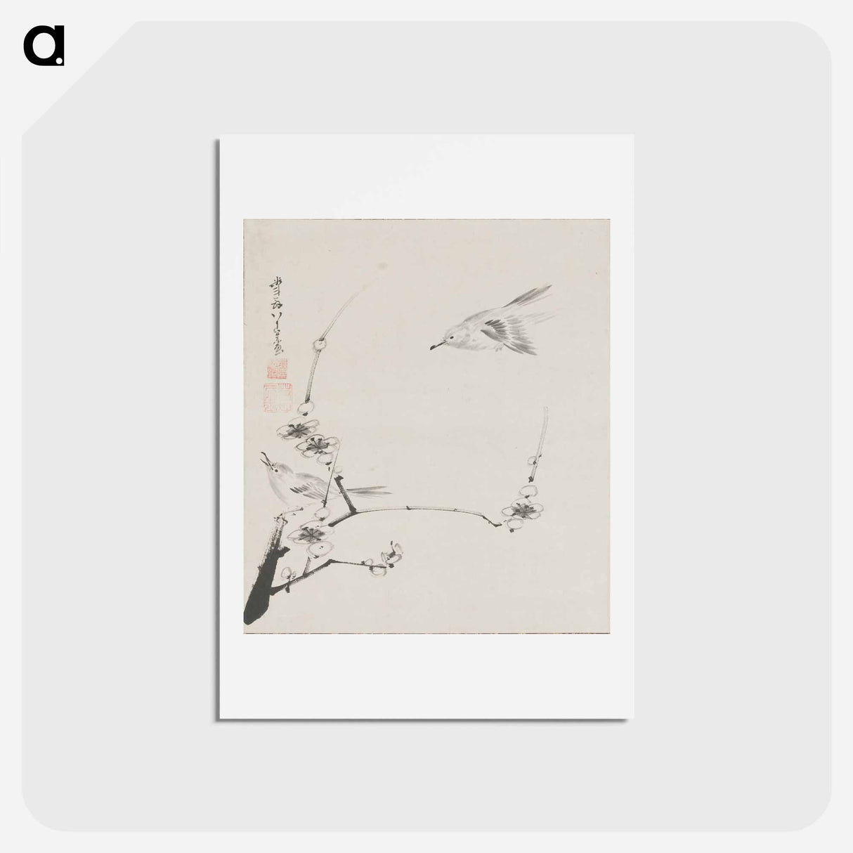 アートポストカード-Birds on a Plum Tree
 - 伊藤若冲 Postcard.