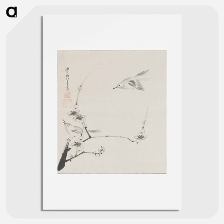 アートポスター-Birds on a Plum Tree
 - 伊藤若冲 Poster.