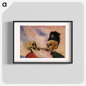 アートポスター-Skeletons Fighting Over a Pickled Herring - ジェームズ アンソール Poster.