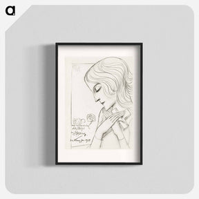 アートポスター-Young girl holding a cross in meditation - ヤン・トゥーロップ Poster.