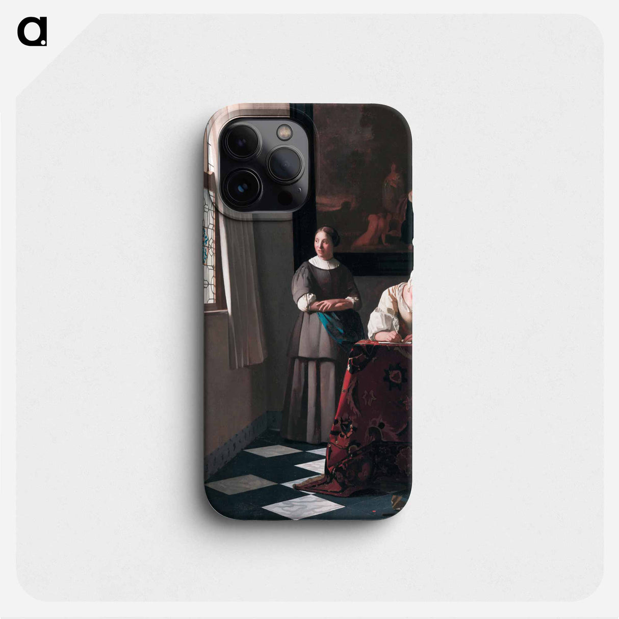 Lady Writing a Letter with her Maid - Johannes Vermeer Phone Case.