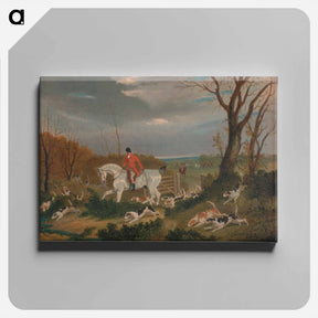 アートパネル-The Suffolk Hunt. Going to Cover near Herringswell
 - ジョン フレデリック ヘリング Canvas.