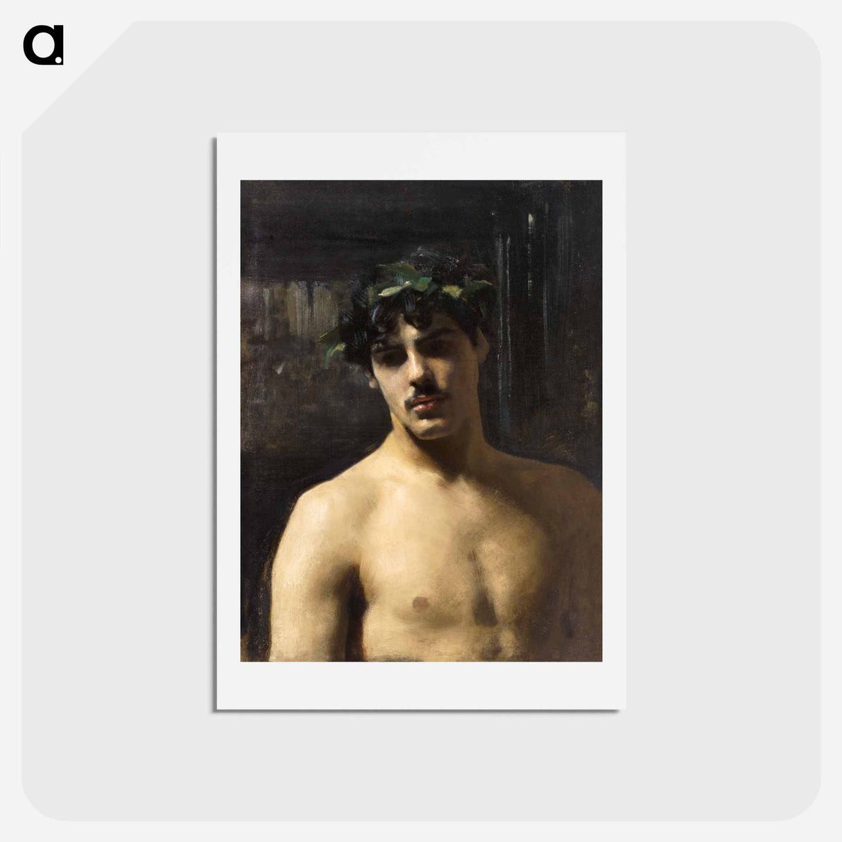 アートポストカード-Man Wearing Laurels - ジョン シンガー サージェント Postcard.