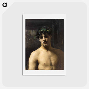 アートポストカード-Man Wearing Laurels - ジョン シンガー サージェント Postcard.