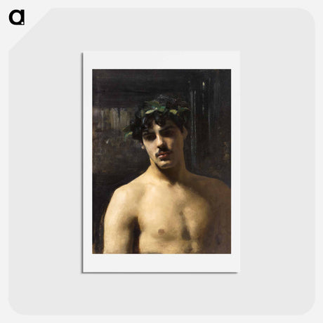 アートポストカード-Man Wearing Laurels - ジョン シンガー サージェント Postcard.
