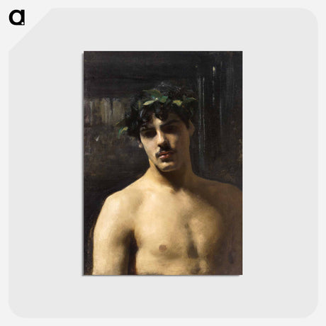 アートポストカード-Man Wearing Laurels - ジョン シンガー サージェント Postcard.