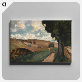 アートパネル-Feldarbeiter In Thüringen - レッサー ユリィ Canvas.