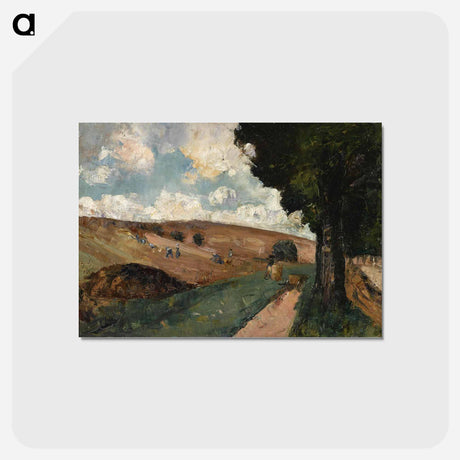 アートポストカード-Feldarbeiter In Thüringen - レッサー ユリィ Postcard.