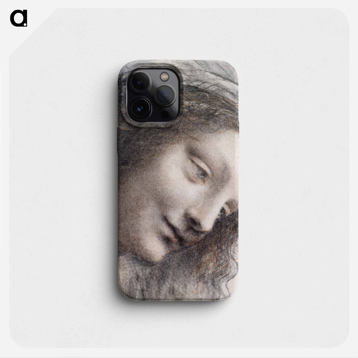 The Head of the Virgin in Three-Quarter View Facing Right - レオナルド ダ ヴィンチ Phone Case.
