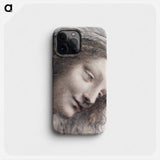 The Head of the Virgin in Three-Quarter View Facing Right - レオナルド ダ ヴィンチ Phone Case.