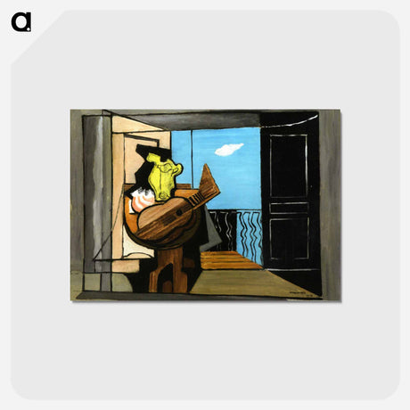 アートポストカード-Interior with Balcony - ルイ マルクーシ Postcard.