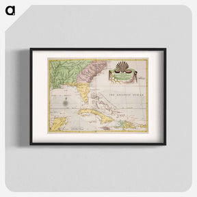 アートポスター-Map of Carolina, Florida, and the Bahama Islands
 - マーク ケイツビー Poster.