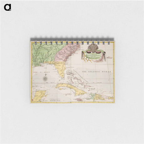 アートメモ帳-Map of Carolina, Florida, and the Bahama Islands
 - マーク ケイツビー Memo.