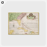 アートポストカード-Map of Carolina, Florida, and the Bahama Islands
 - マーク ケイツビー Postcard.