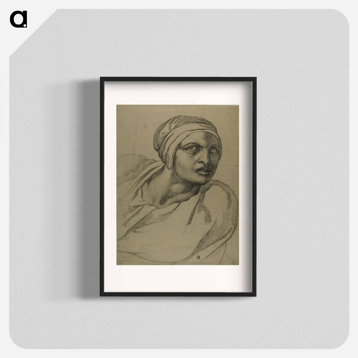 Half-Length Figure - ミケランジェロ ブオナローティ Poster.