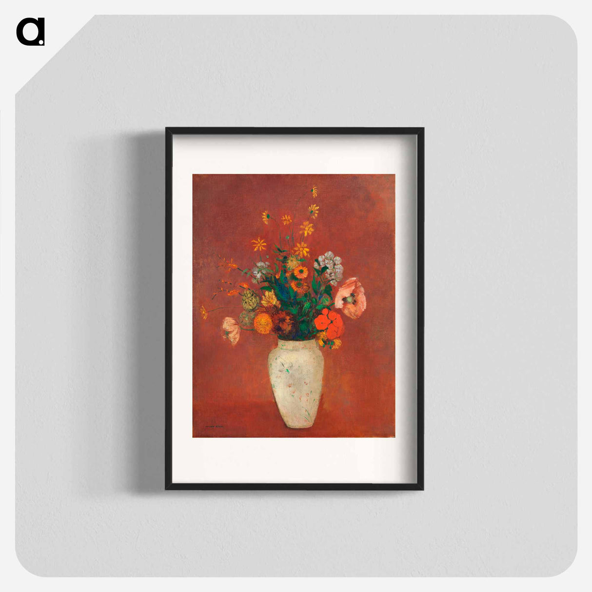 Bouquet in a Chinese Vase - オディロン ルドン Poster.