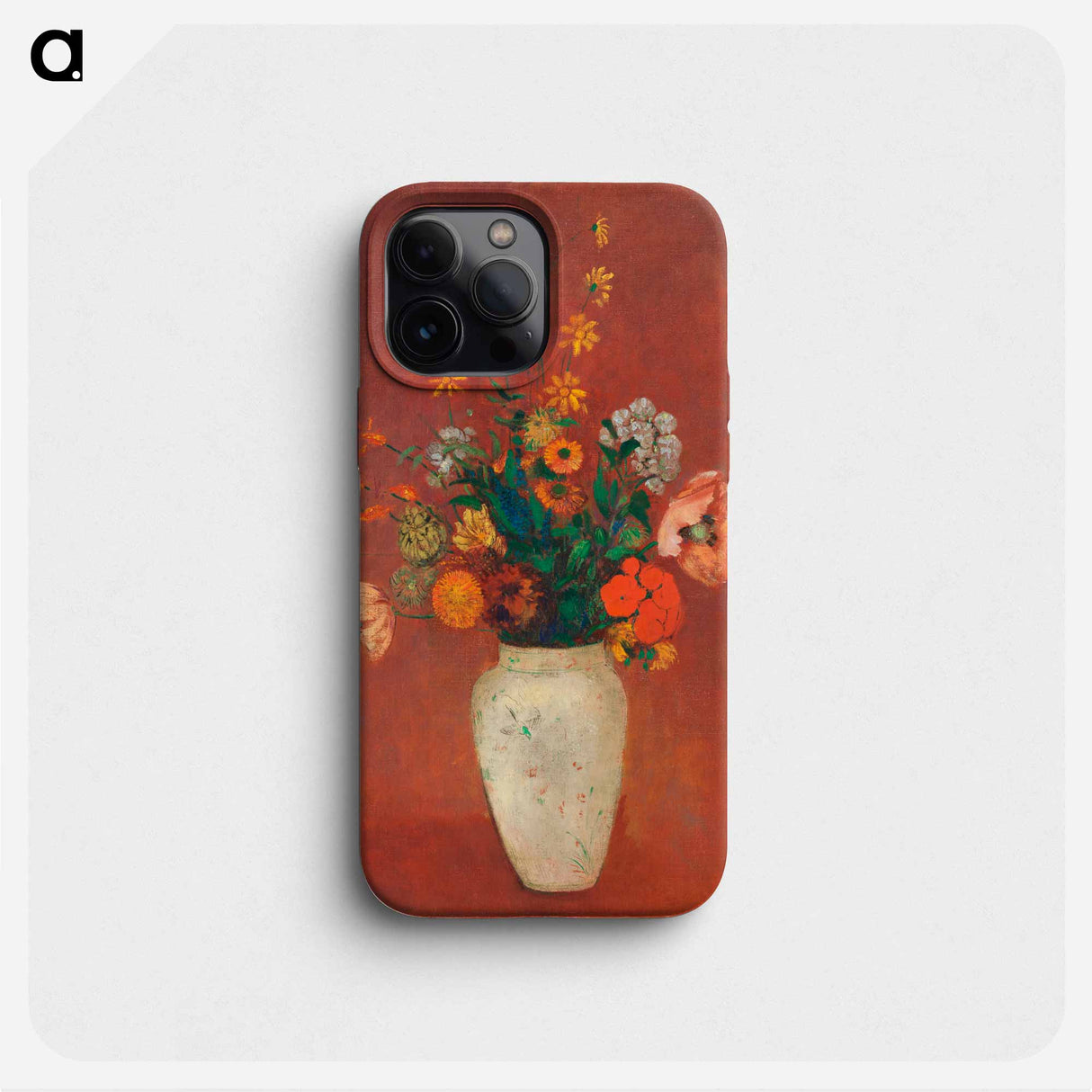 Bouquet in a Chinese Vase - オディロン ルドン Phone Case.